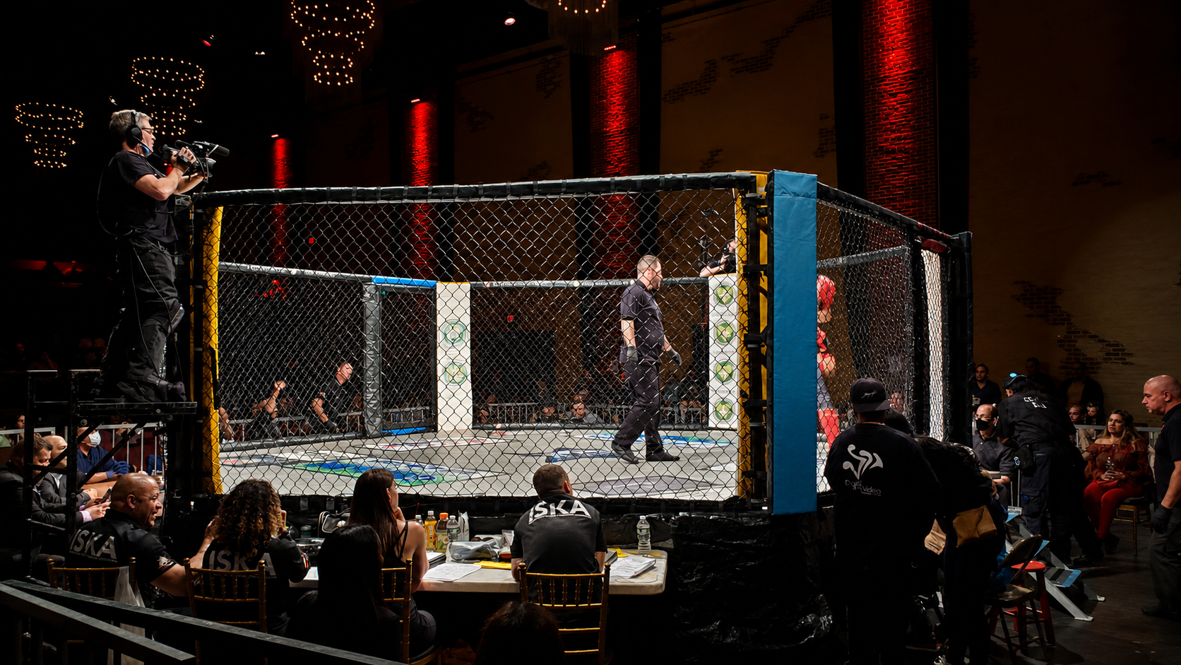 Cage-wide production view.