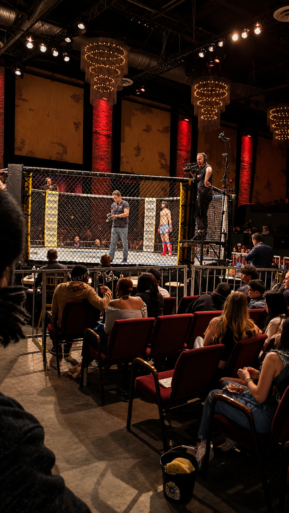 Vertical venue and audience view.